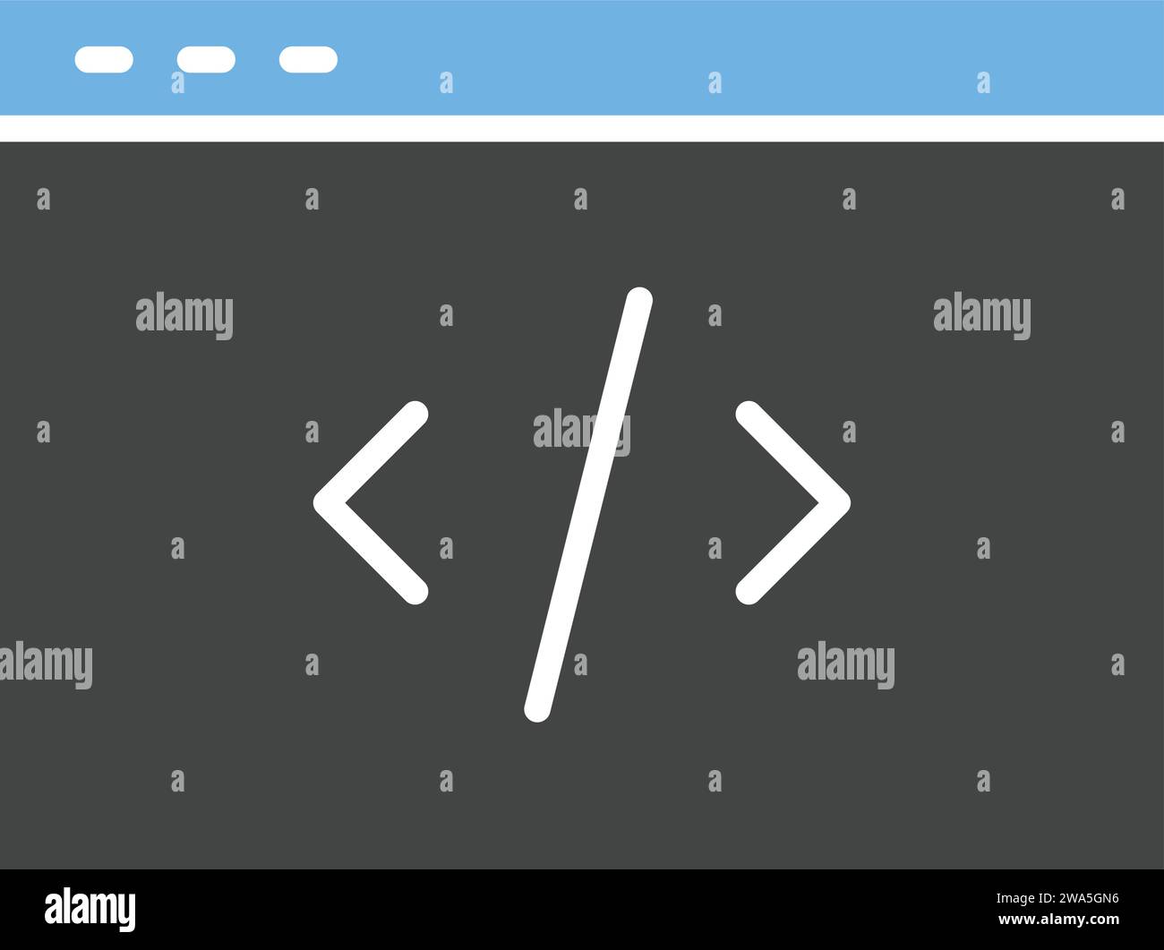 Vektorbild des Codesymbols. Stock Vektor