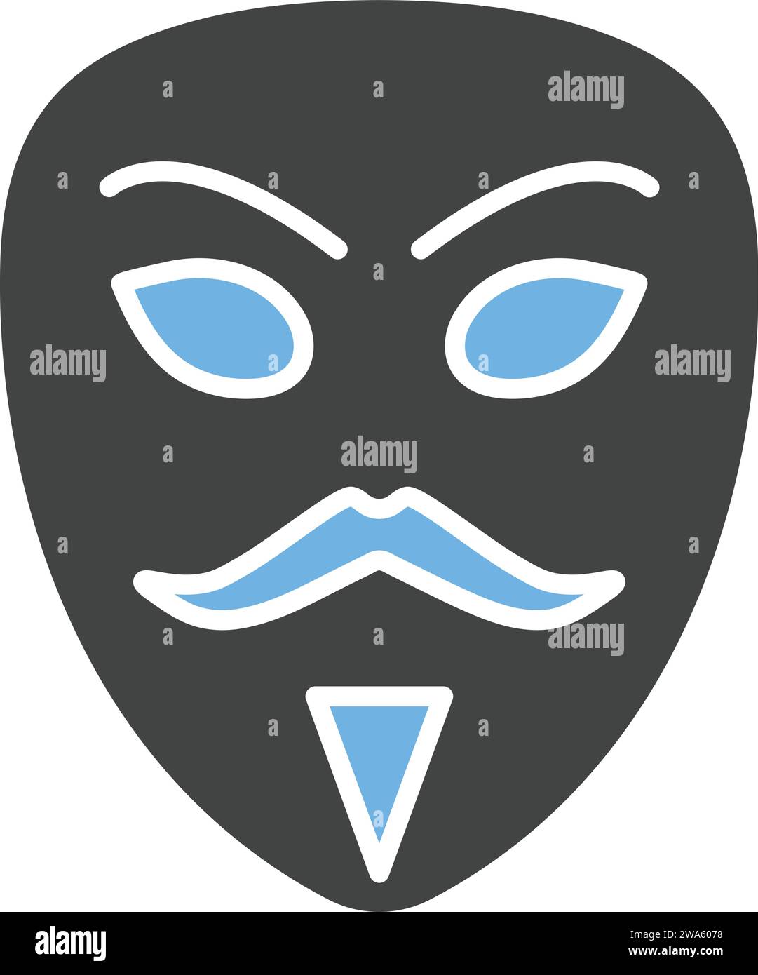 Vektorbild des Symbols „Hackermaske“. Stock Vektor