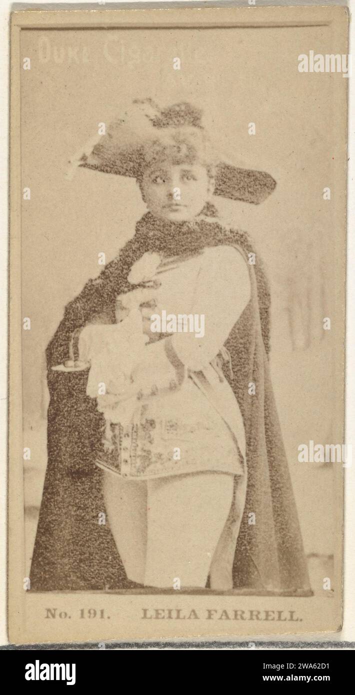 Kartennummer 191, Leila Farrell, aus der Serie Schauspieler und Schauspielerinnen (N145-6) von Duke Sons & Co. Zur Förderung von Duke Cigarettes 1963 von W. Duke, Sons & Co. Stockfoto