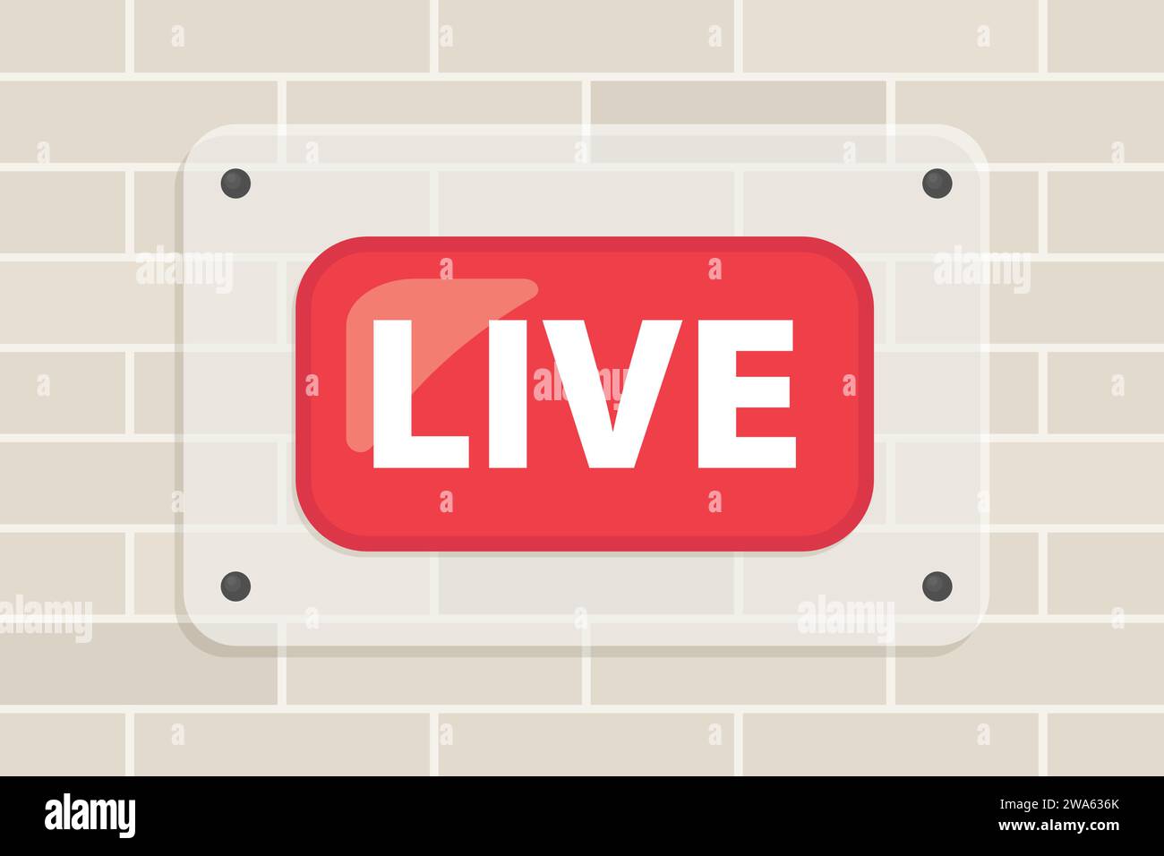 Live-Streaming-Informationstafel – Vektorillustration Stock Vektor