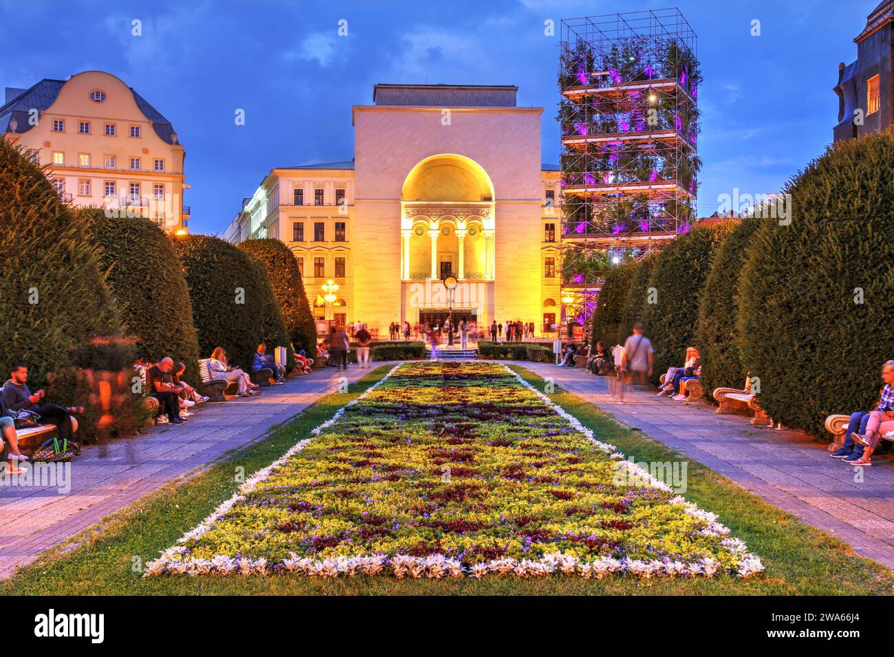 Siegesplatz (auch bekannt als Opernplatz) in Timisoara, Rumänien Stockfoto