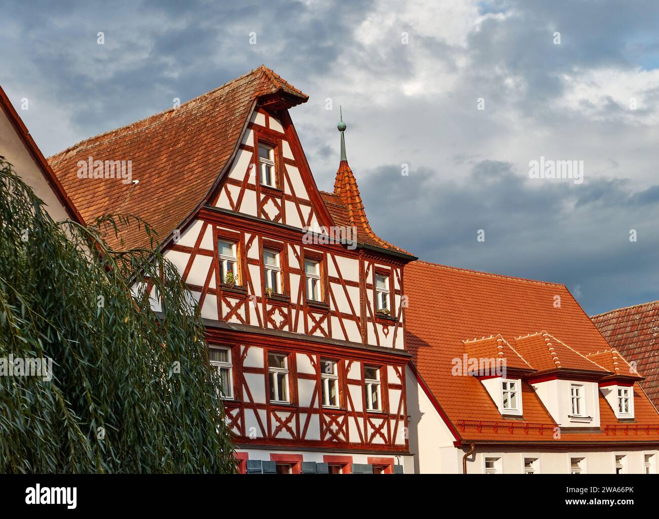 Historisches Fachwerkhaus in Schwabach Stockfoto