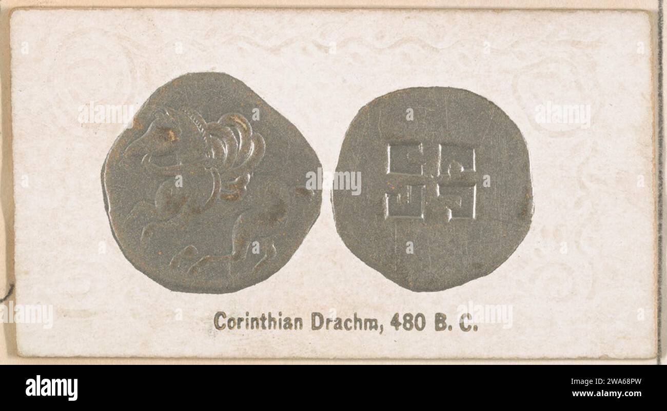 Corinthian Drachm, 480 v. Chr., aus der Serie der antiken Münzen (N180) der WM. S. Kimball & Co. 1963 von William S. Kimball & Company Stockfoto