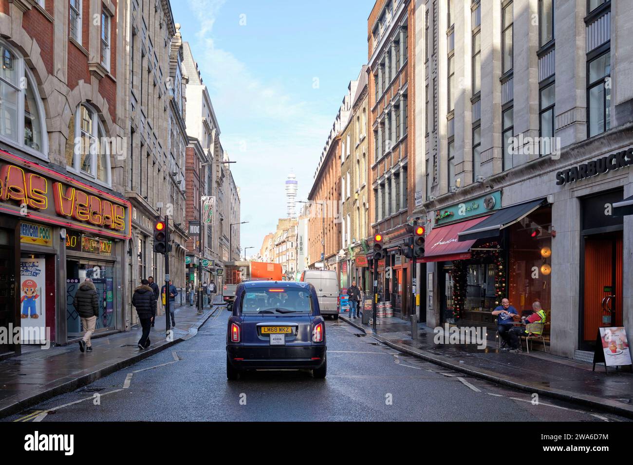 Straßenszene, Soho, Central London, Großbritannien Stockfoto