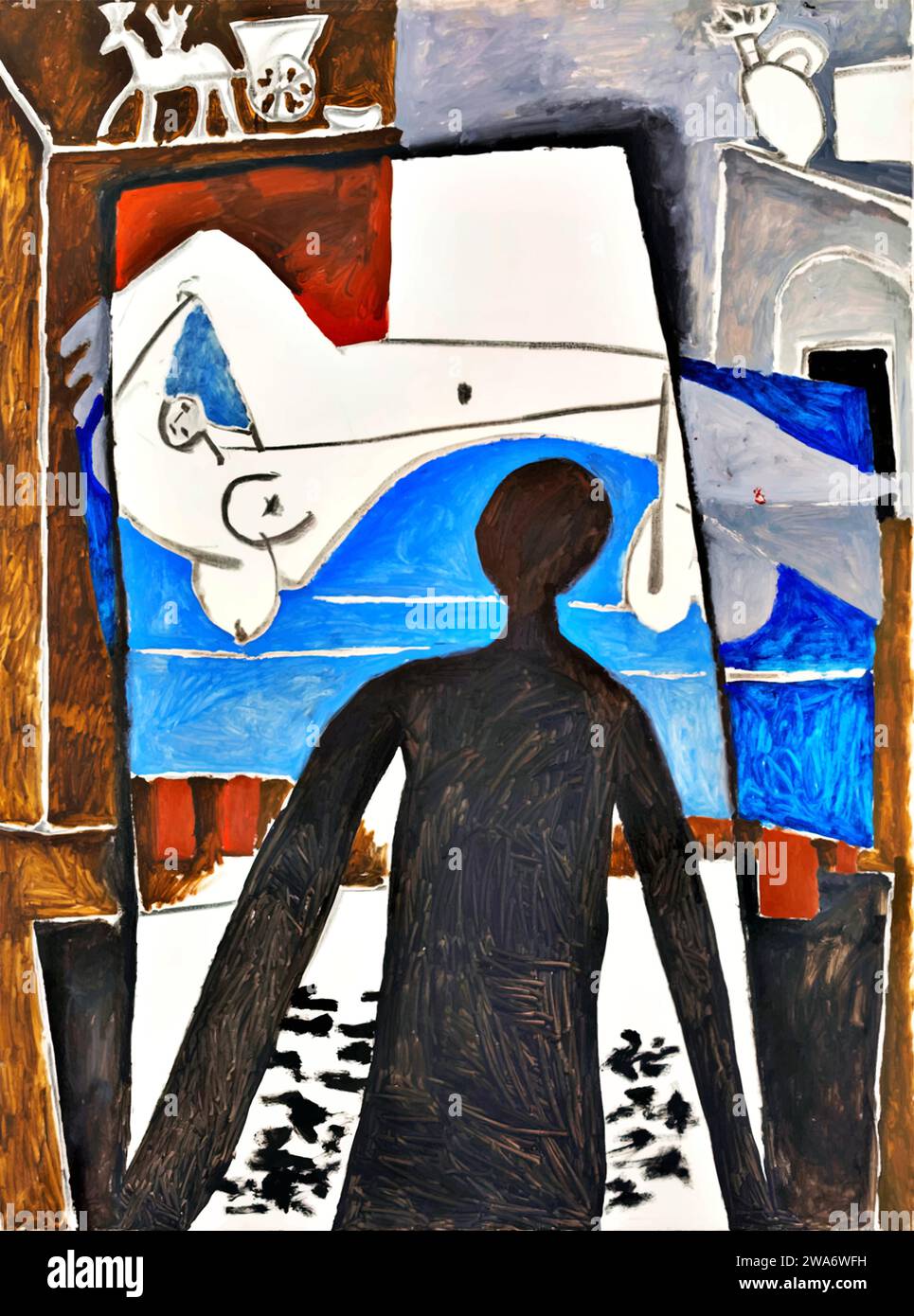 Der Schatten, 1953 (Gemälde) des Künstlers Picasso, Pablo (1881–1973) Spanisch. Stock Vektor