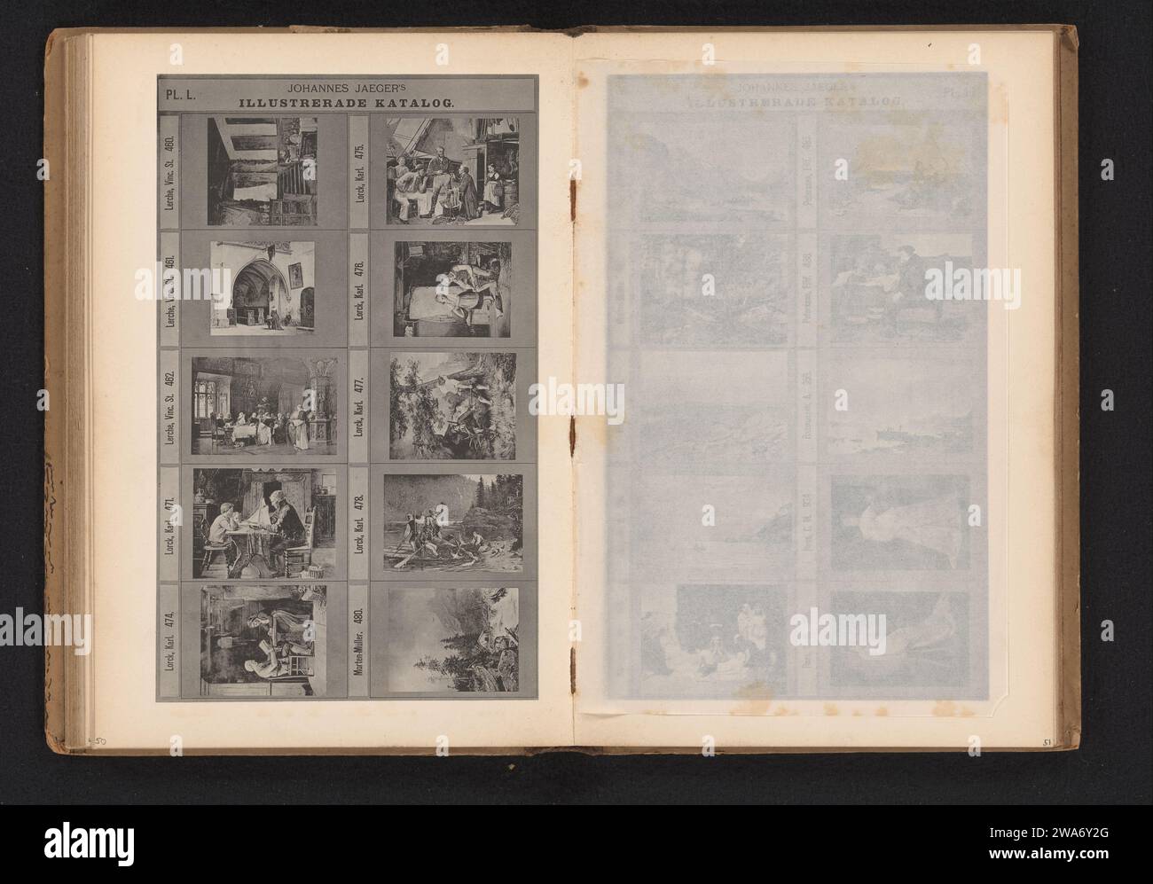 Fotoproduktion von zehn Genreta-Szenen, Johannes Jaeger, nach Carl Julius Lorck, um 1872 - um 1882 fotomechanischer Druck Stockholmer Papier Kollotypbild, Malerei Stockfoto