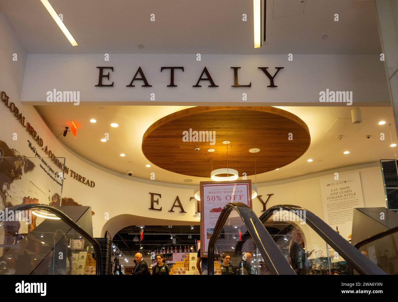 Eataly, NYC, Gastronomie im Westfield World Trade Center in Manhattan, NYC Stockfoto