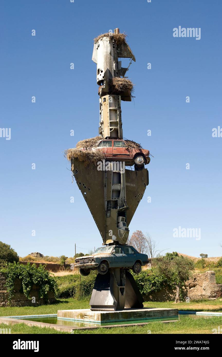 Los Barruecos Naturdenkmal, Vostell Malpartida Museum. Malpartida de Caceres, Provinz Caceres, Extremadura, Spanien. Stockfoto
