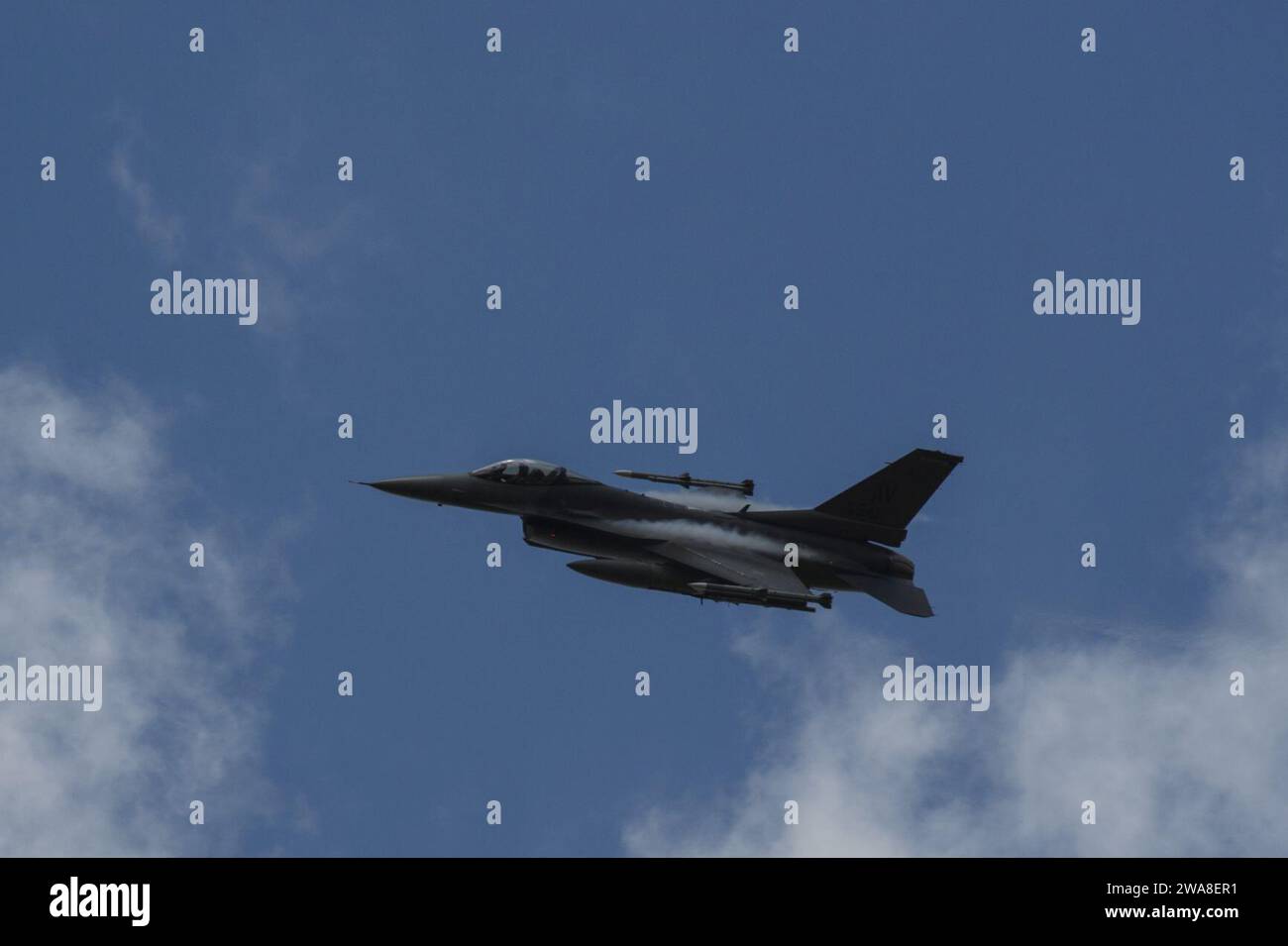 US-Streitkräfte. Eine F-16 Fighting Falcon, 510th Fighter Squadron, startet als Teilnahme von BALTOPS auf der Krzesiny Air Base in Polen. Juni 2017. Ziel dieser Übung ist es, die Flexibilität und Interoperabilität zu erhöhen, die kombinierten Reaktionsfähigkeiten zu stärken und die Kräfte der Alliierten und der Partnerländer entschlossen zu zeigen, die Stabilität im Ostseeraum zu gewährleisten und erforderlichenfalls zu verteidigen. (Foto der U.S. Air Force von Staff Sgt. Jonathan Snyder) Stockfoto