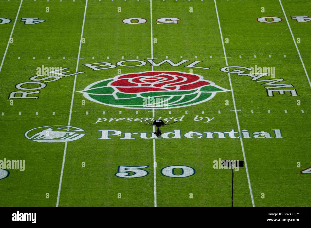 Die Szene spielt für den 110. Rose Bowl zwischen den Michigan Wolverines und dem Alabama Crimson Tide, Montag, 1. Januar 2024, in Pasadena, CA. Michigan Beat Alabama 27-20 (Marcus Wilkins/Image of Sport) Stockfoto