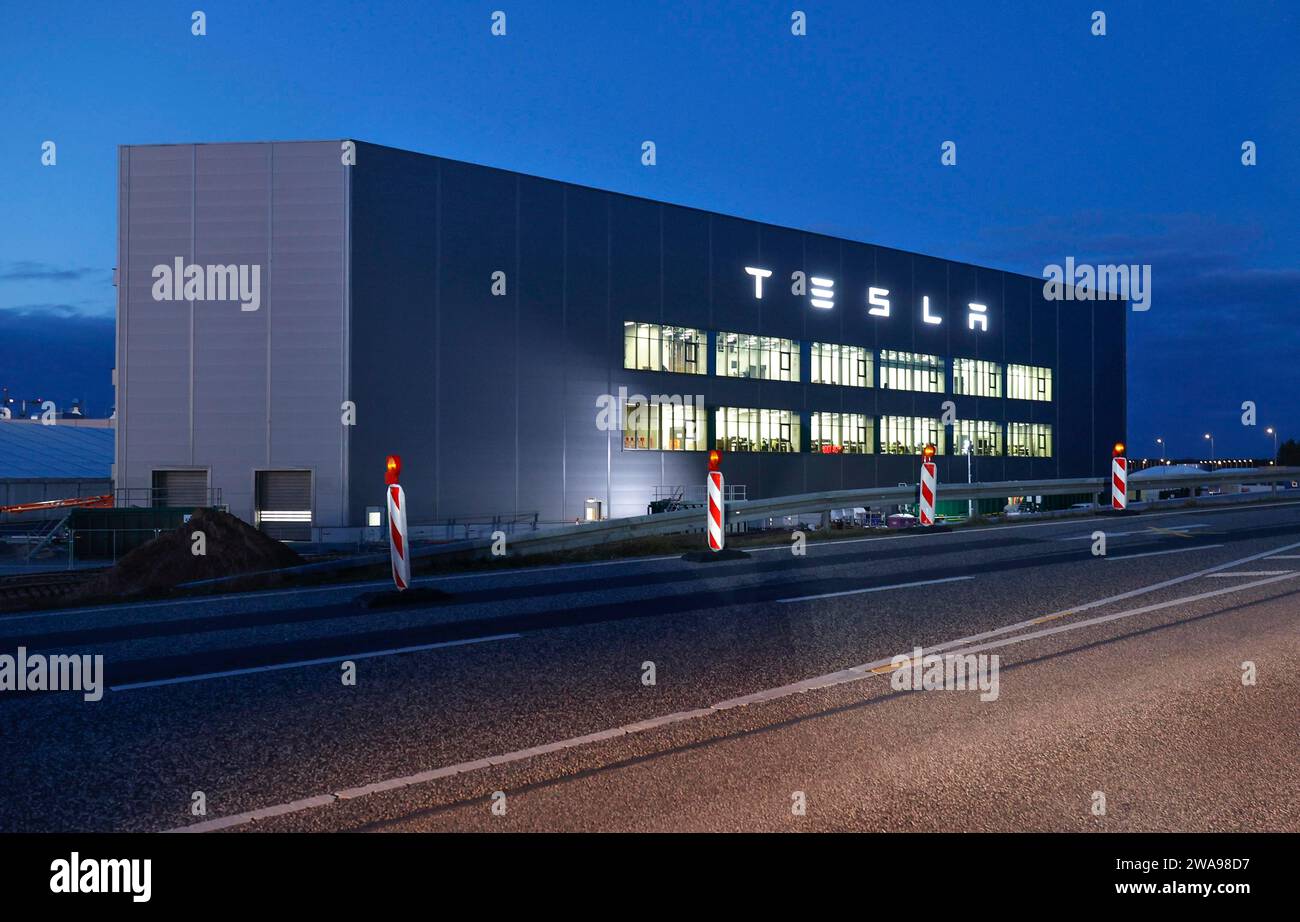 Batteriefabrik des Tesla-Werks, Grünheide, 13.01.2023 Stockfoto