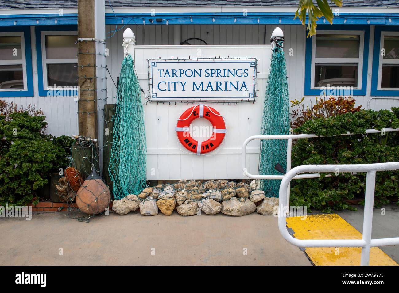 Die Uferpromenade von Tarpon Springs in Florida, USA Stockfoto