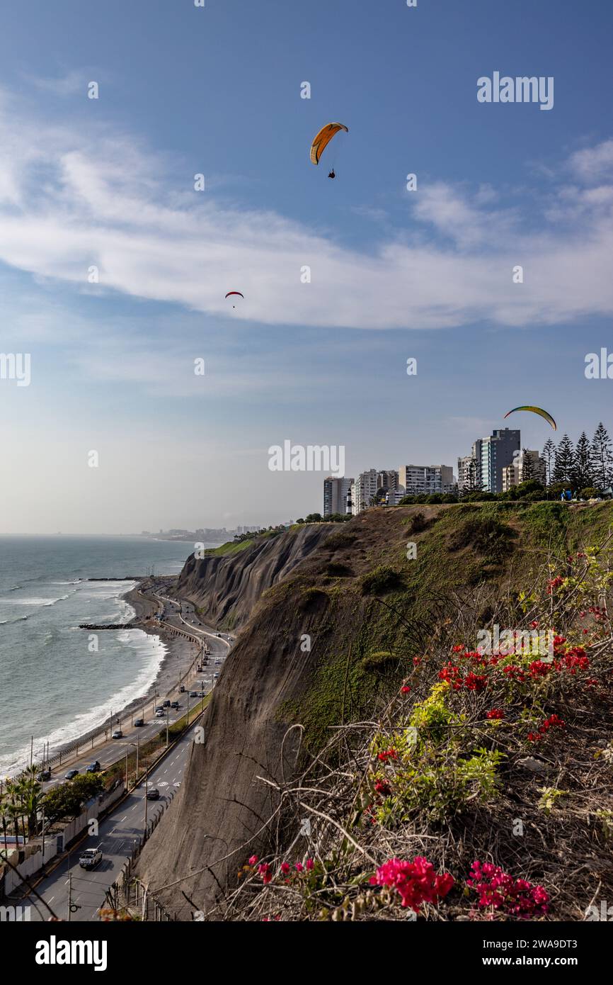 Malecón de Miraflores, Miraflores, Lima, Peru, 2023 Stockfoto