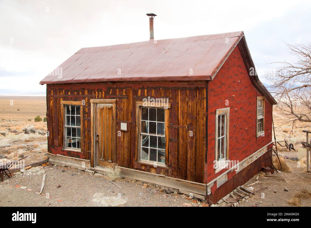 Mrs. Phillips Home, Berlin-Icthyosaur State Park, Nevada Stockfoto