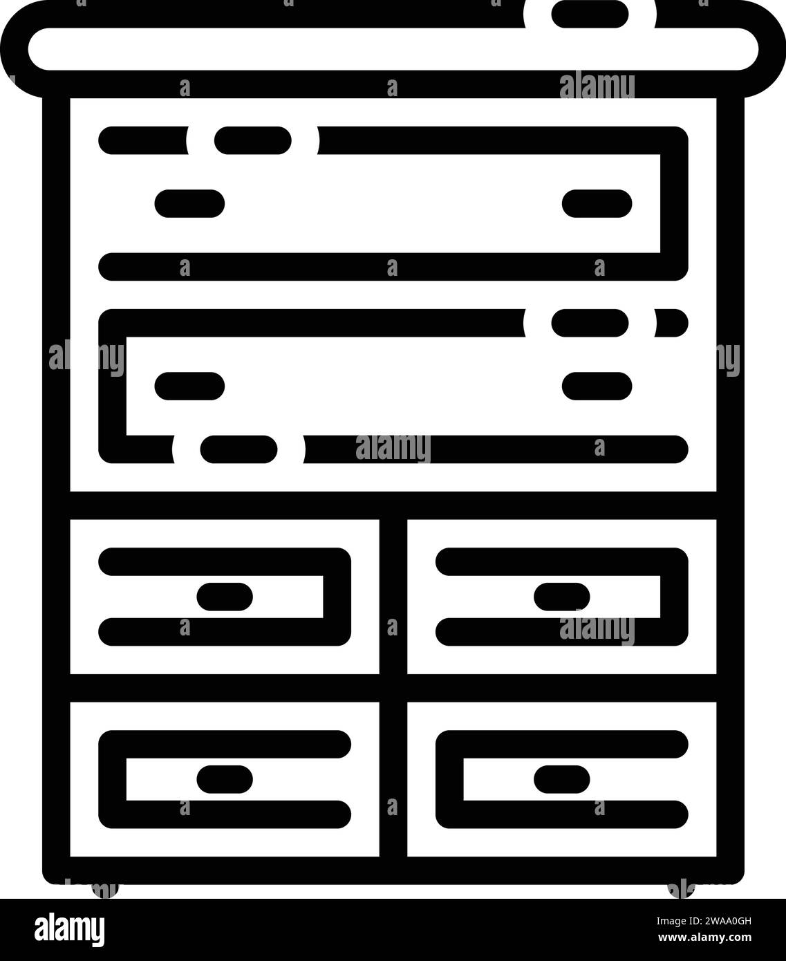 Symbol für Thorax, Schubladen Stock Vektor