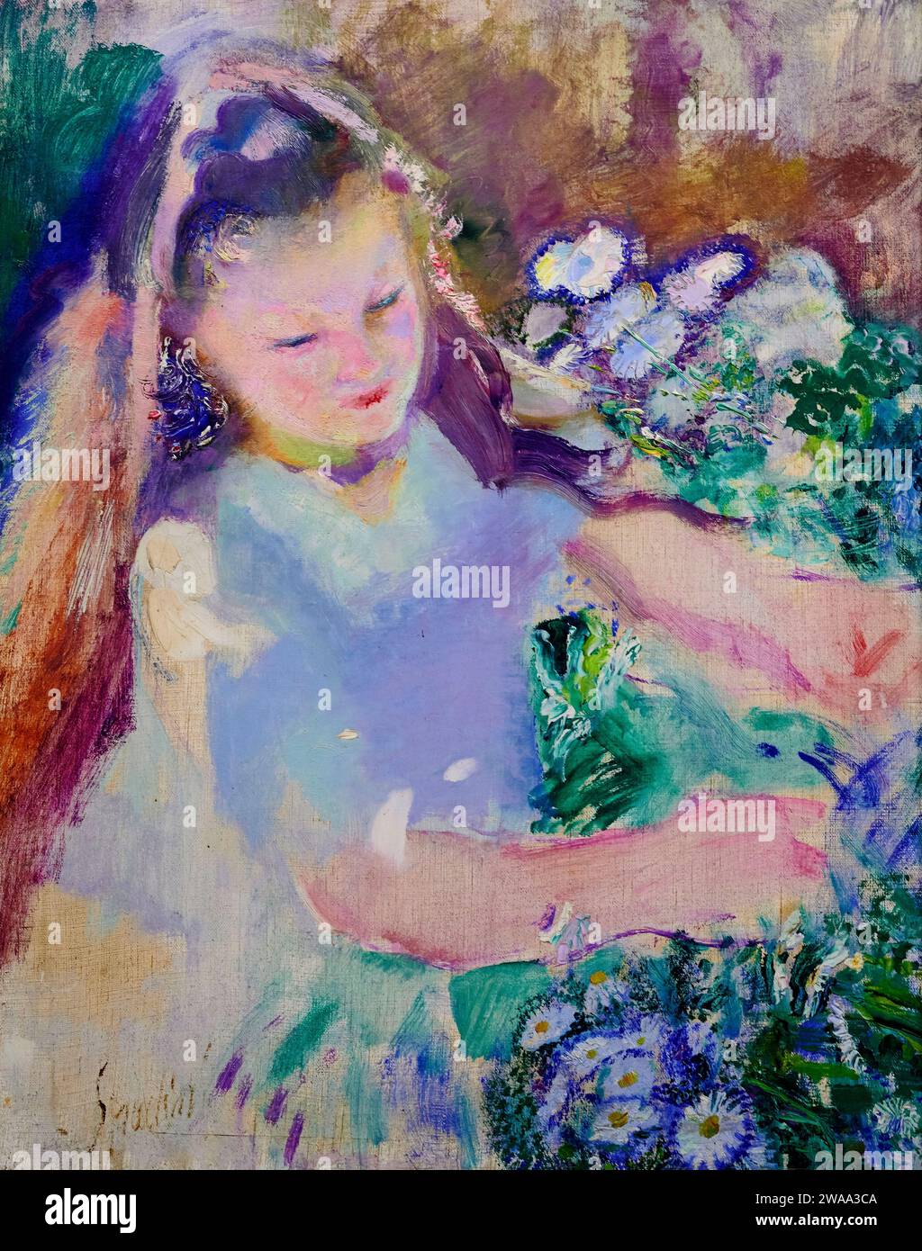 Bambina ( Anna ) - olio su tela - Armando Spadini - 1915 - Mantova, Collezioni Civiche del Museo di Palazzo Te Stockfoto