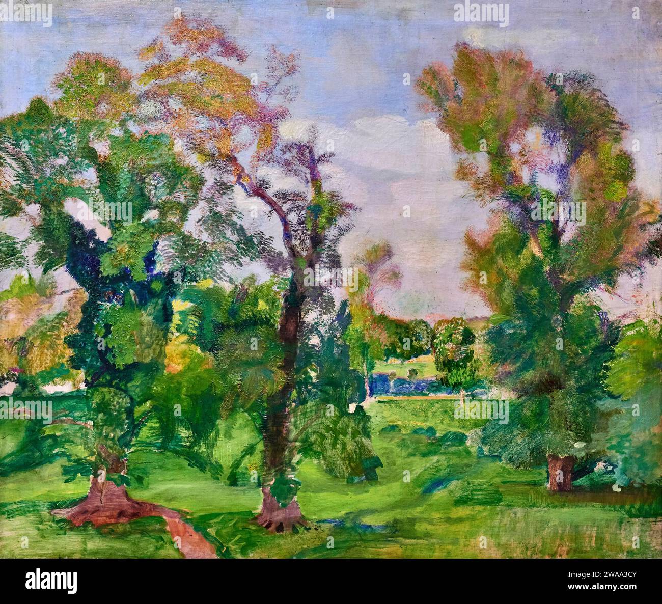 Alberi A Villa Borghese - olio su tela - Armando Spadini - 1918 - Mantova, Collezioni Civiche del Museo di Palazzo Te Stockfoto