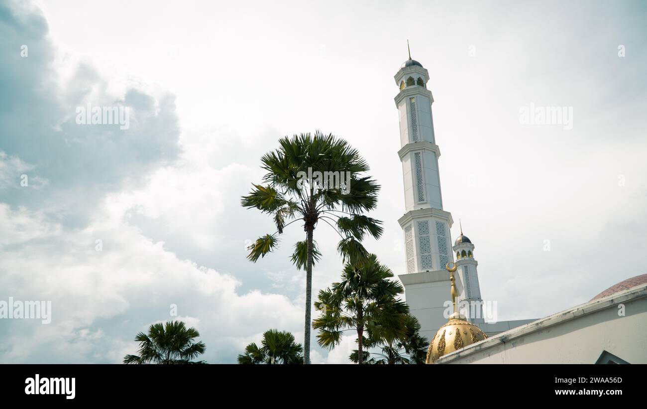 Große Moschee der Mudschaheddin in Pontianak, West Kalimantan, Indonesien Stockfoto