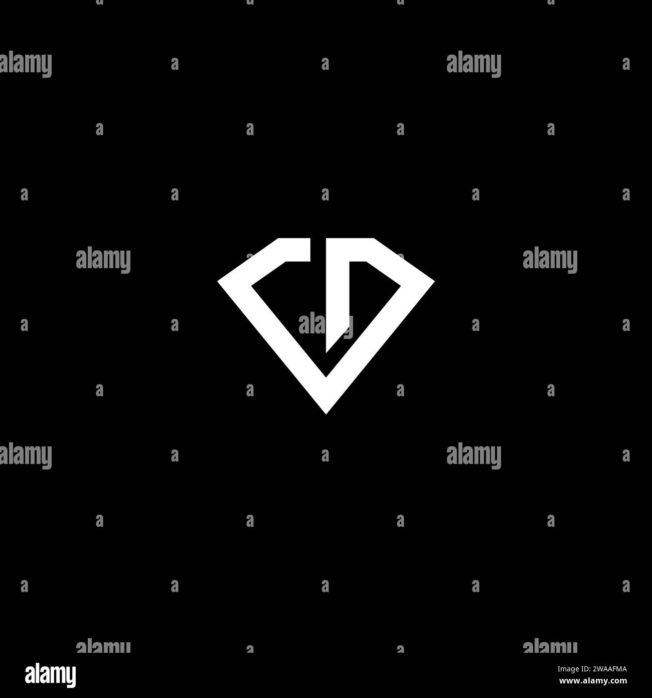 CD-Diamant-Logo Stock Vektor