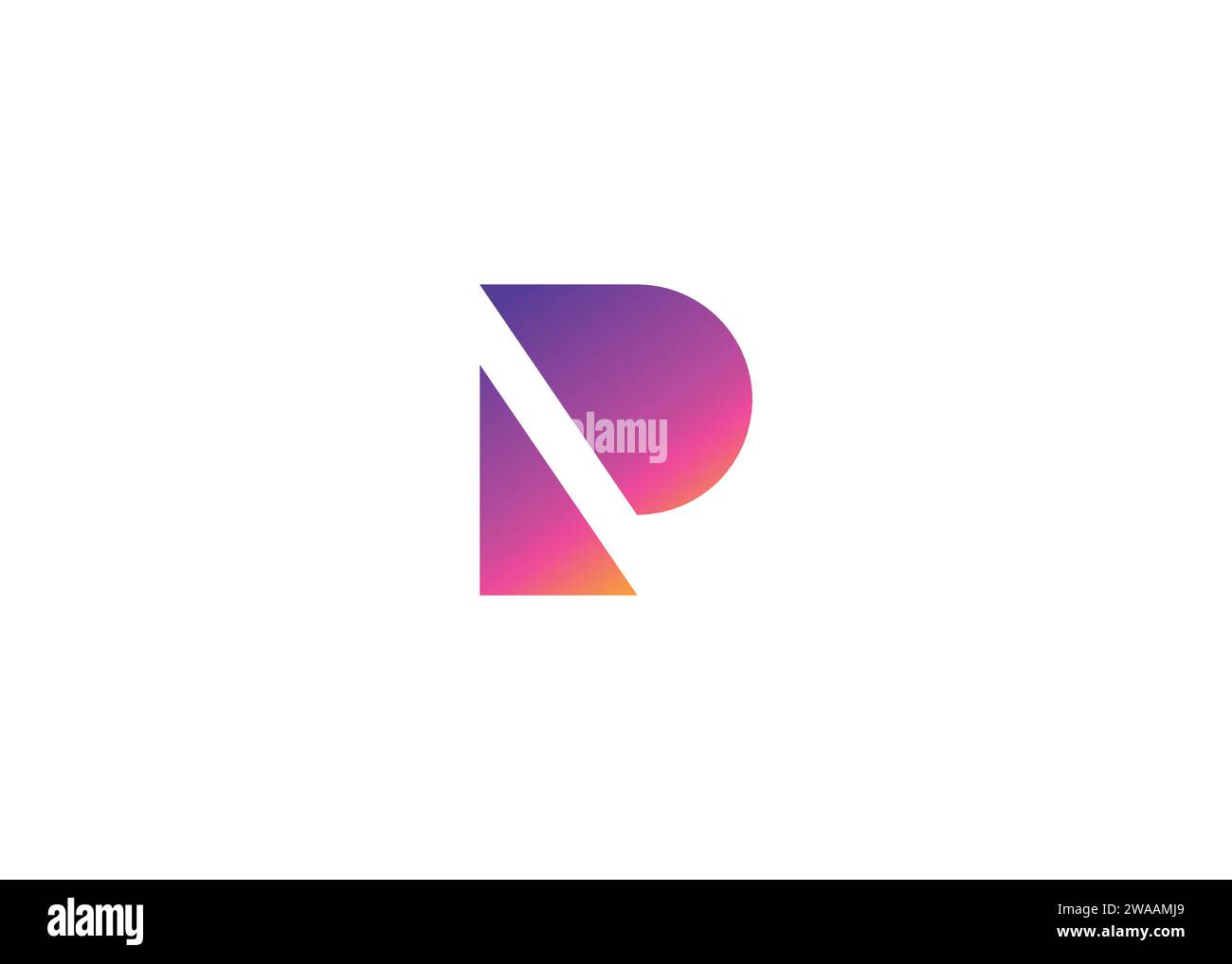 Letter P Technology Vektor-Monogramm-Logo-Designvorlage. Letter P Molecule, Science and Bio Technology Vector Logo Stock Vektor