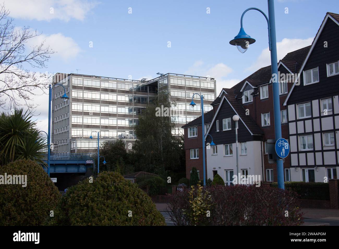 Blick auf Potters Bar, Hertfordshire in Großbritannien Stockfoto