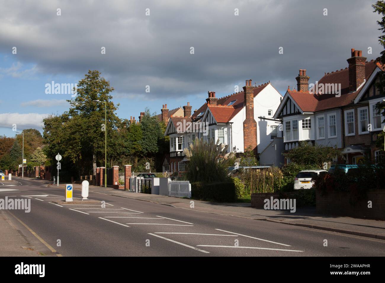 Häuser in Potters Bar, Hertfordshire in Großbritannien Stockfoto