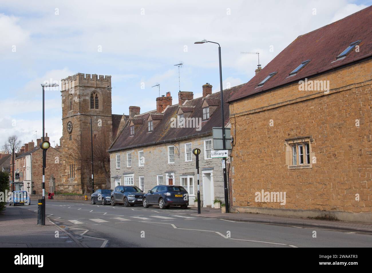 Houses in Shipston on Stour in Warwickshire, im Vereinigten Königreich Stockfoto