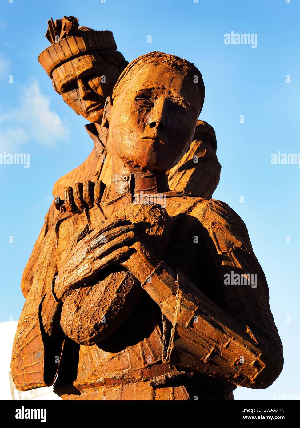 Die Ballad of Sophia Constable Skulptur von Ray Lonsdale bei der Laufbandentwicklung in Northallerton North Yorkshire England Stockfoto