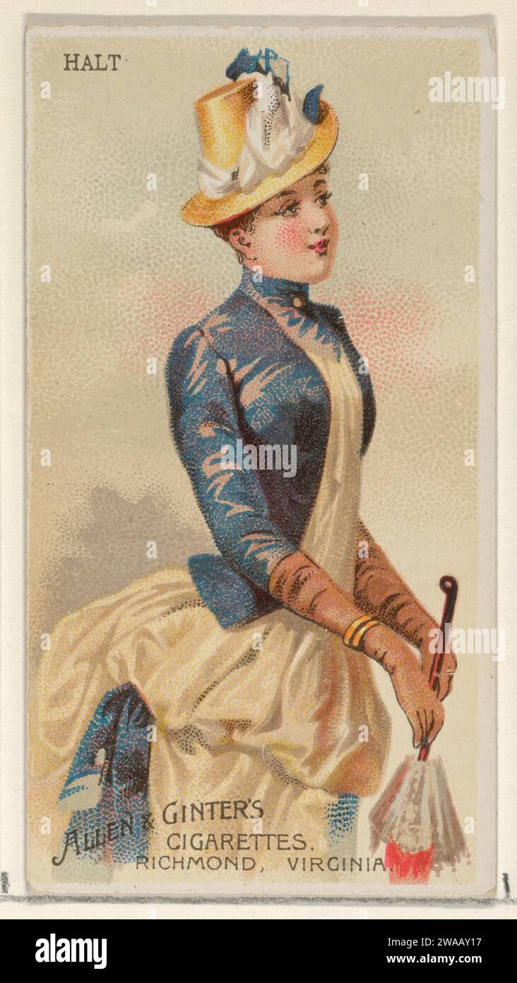 Halt, aus der Parasol Drills Serie (N18) für Allen & Ginter Cigarettes Brands 1963 von Schumacher & Ettlinger Stockfoto