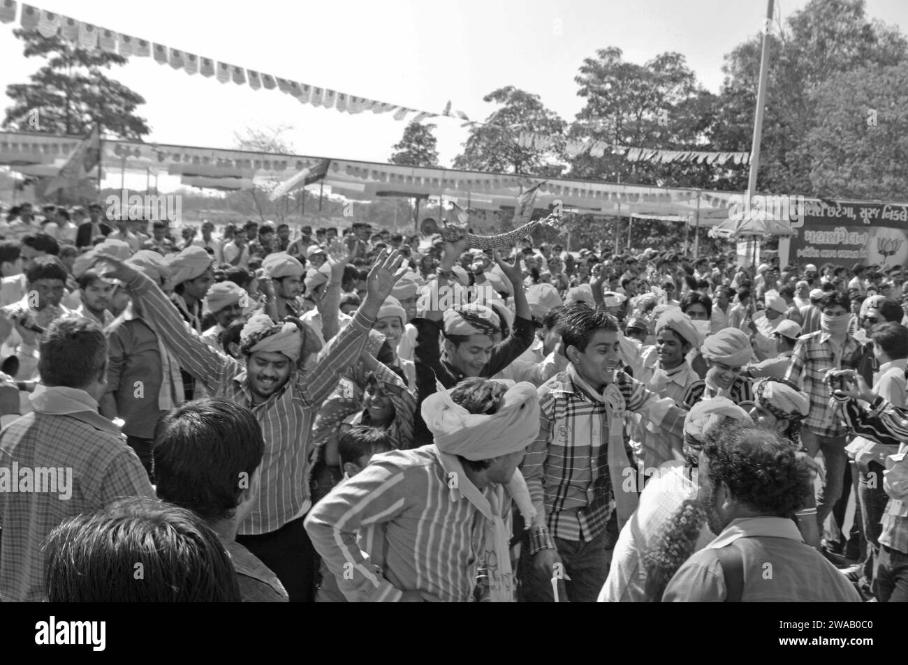 Politische Feier der kommunistischen Partei und Ehre von Sardar Vallabhbhai Patel in Ahmedabad Stockfoto