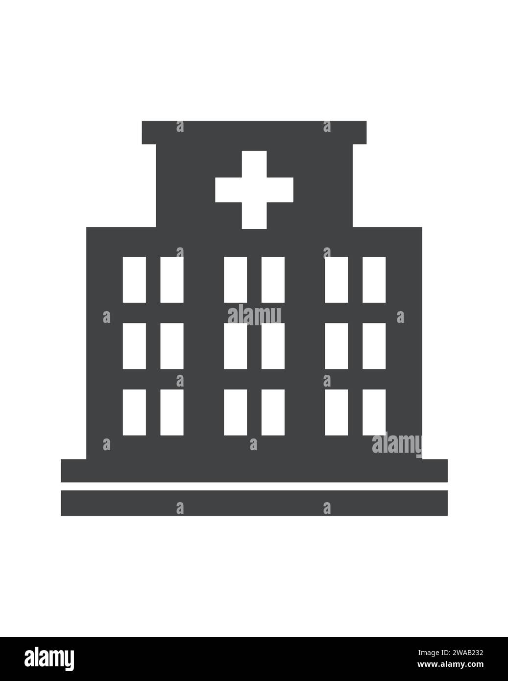 Krankenhaus Gebäude Zeichen Vektor | Krankenhaus Symbole | Gesundheit Stock Vektor