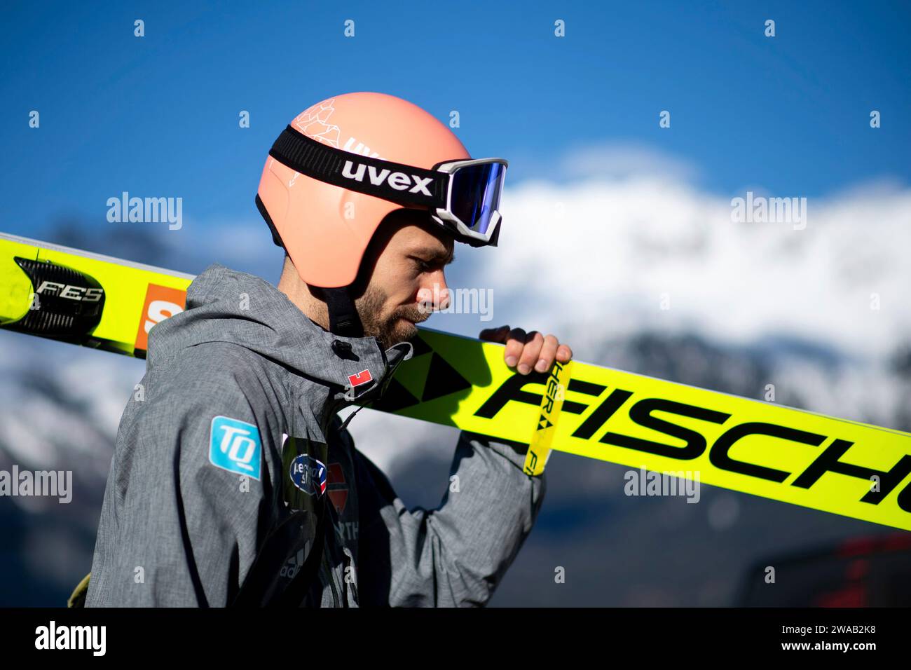 Pius Paschke (Deutschland, WSV Kiefersfelden) auf dem Weg zur Schanze