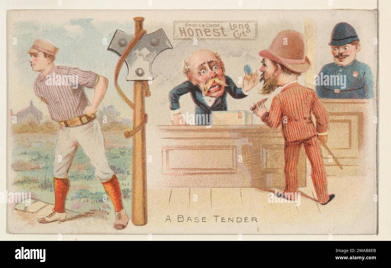 Ein Base Tender aus dem Talk of the Diamond Set (N135) von Duke Sons & Co., einer Niederlassung der American Tobacco Company 1963 von American Tobacco Company Stockfoto