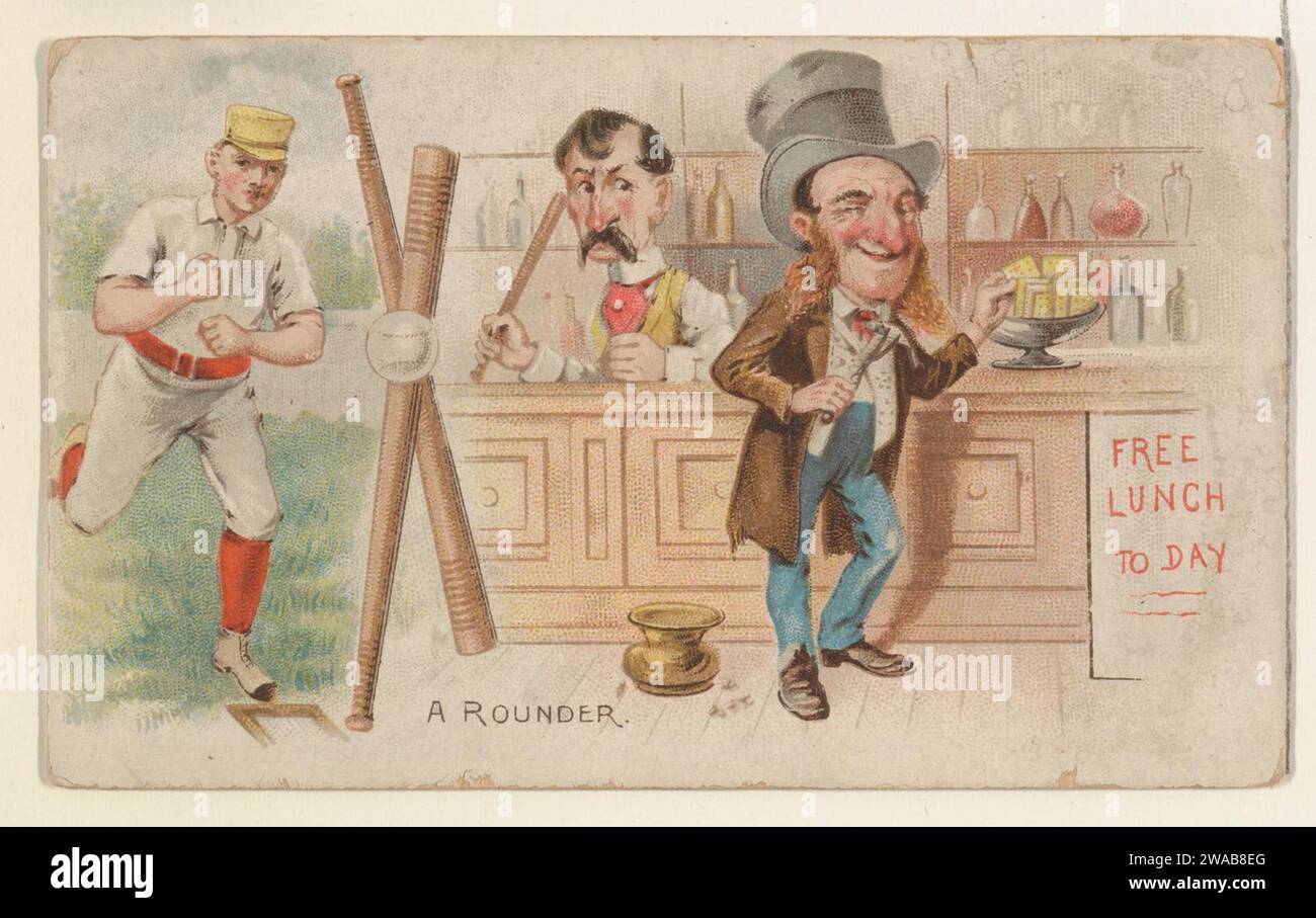 Ein Rounder aus dem Talk of the Diamond Set (N135) von Duke Sons & Co., einer Niederlassung der American Tobacco Company 1963 von Schumacher & Ettlinger Stockfoto