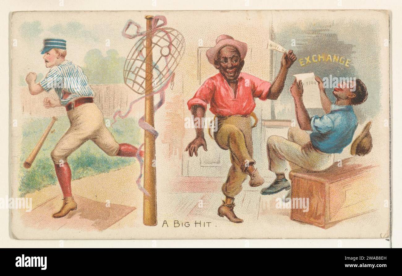 Ein großer Hit aus dem Talk of the Diamond Set (N135) von Duke Sons & Co., einer Niederlassung der American Tobacco Company 1963 von American Tobacco Company Stockfoto