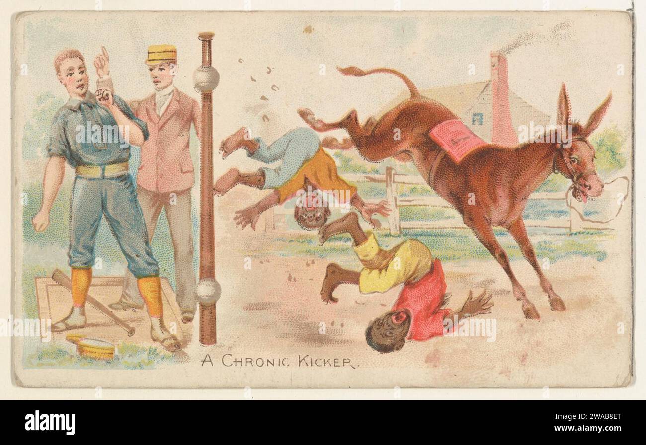 A Chronic Kicker aus dem Talk of the Diamond Set (N135) von Duke Sons & Co., einer Niederlassung der American Tobacco Company 1963 von American Tobacco Company Stockfoto