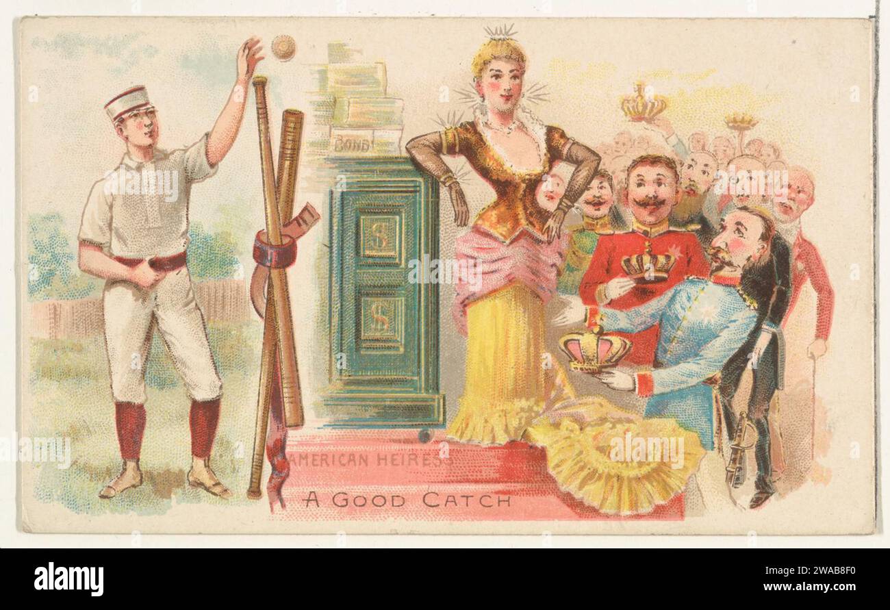 Ein guter Fang, aus dem Talk of the Diamond Set (N135) von Duke Sons & Co., einer Niederlassung der American Tobacco Company 1963 von American Tobacco Company Stockfoto