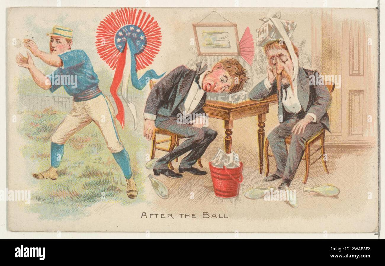 After the Ball, aus dem Talk of the Diamond Set (N135) von Duke Sons & Co., einer Niederlassung der American Tobacco Company 1963 von W. Duke, Sons & Co. Stockfoto