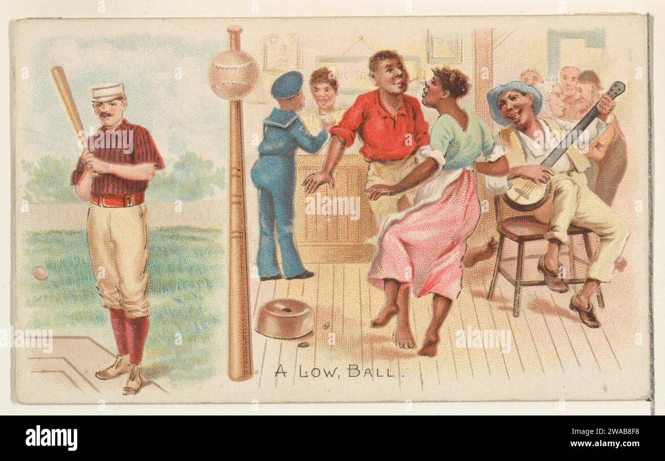 A Low Ball aus dem Talk of the Diamond Set (N135) von Duke Sons & Co., einer Niederlassung der American Tobacco Company 1963 von American Tobacco Company Stockfoto