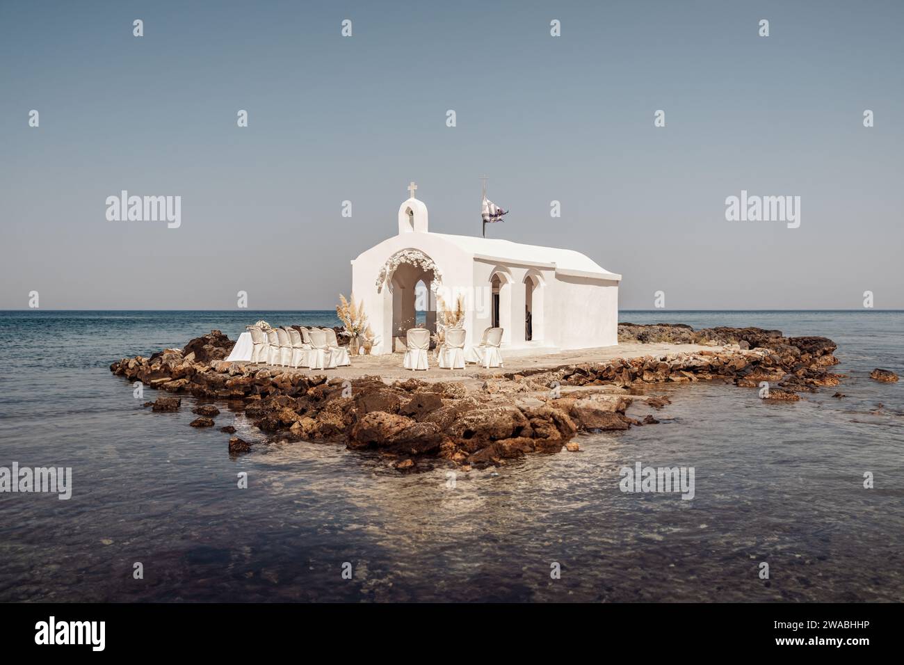 Kirche auf der Insel Stockfoto