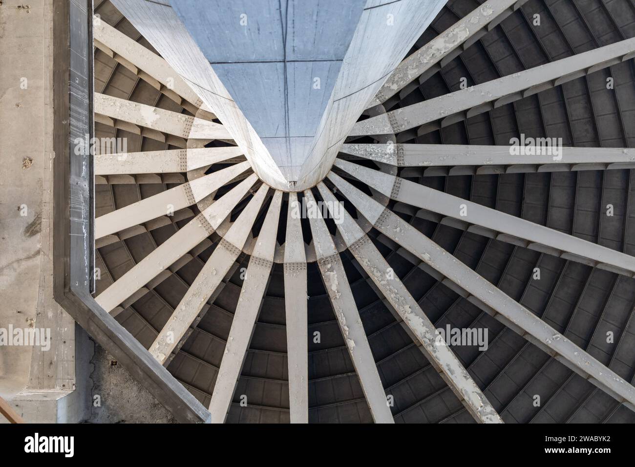 Turin: Detail Architektur Palazzo del Lavoro, Gio Ponti und Pier Luigi Nervi Stockfoto