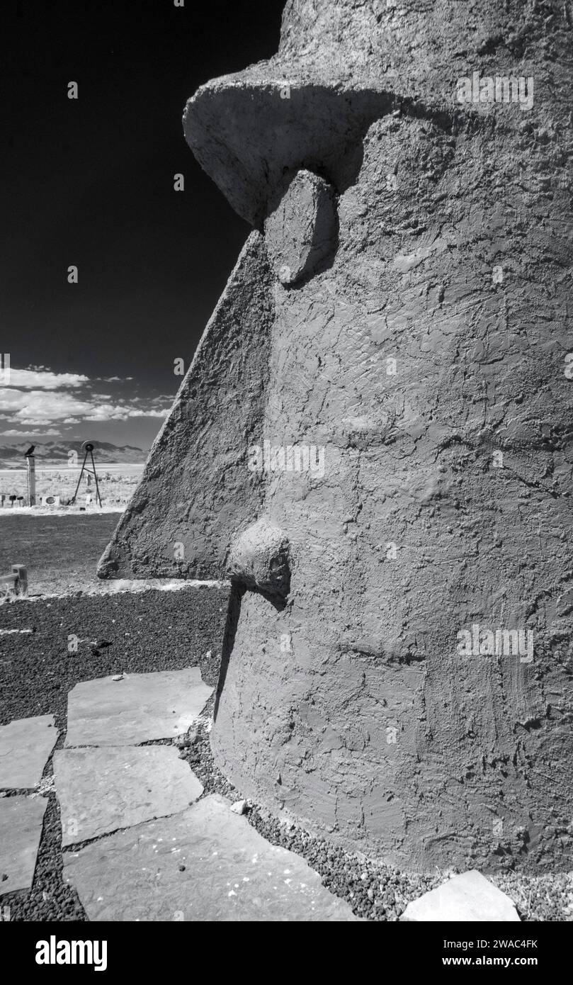 Giganticus Headicus, neben der Route 66 in Antares, Arizona Stockfoto