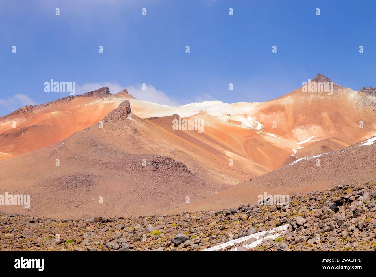 Bolivianischen Landschaft, Salvador Dali Desert View. Schöne Bolivien Stockfoto