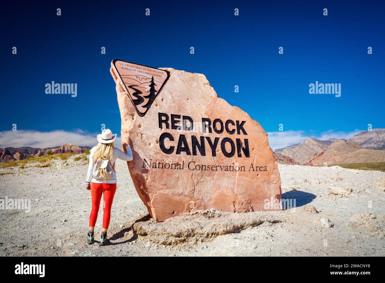 Red Rock Canyon National Conservation Area liegt in NevadaÕs Mojave Desert Morning, Las Vegas, Nevada, USA Stockfoto
