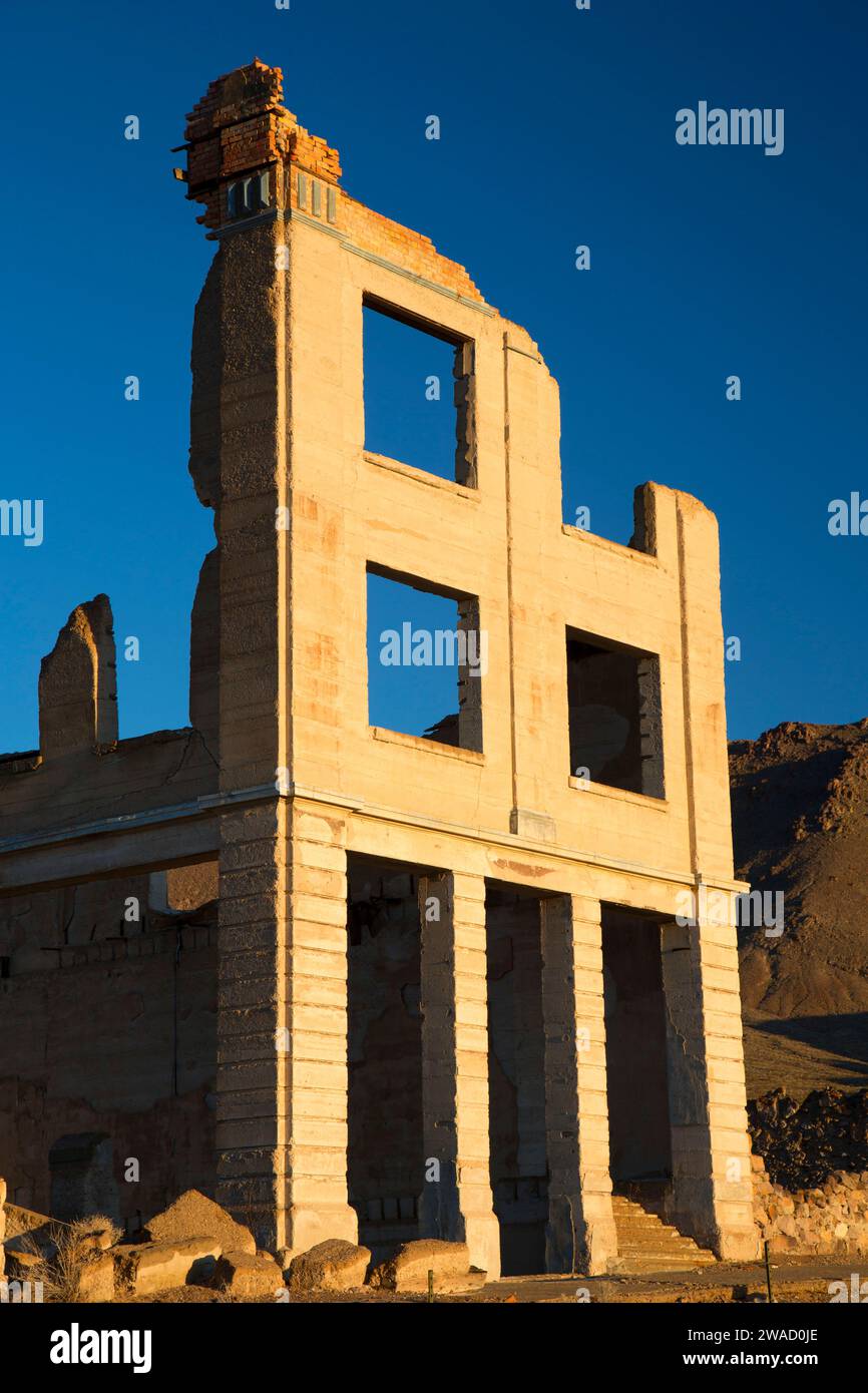 John S Cook and Co Bank, Rhyolite Historic Site, Tonopah District Bureau of Land Management, Nevada Stockfoto