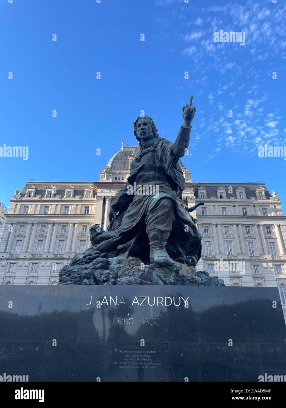 Wunderschöner Blick auf die Plaza de Mayo, das Casa Rosada Presidents House, das Kirchner Cultural Centre in Puerto Madero. Buenos Aires, Argentinien. Stockfoto