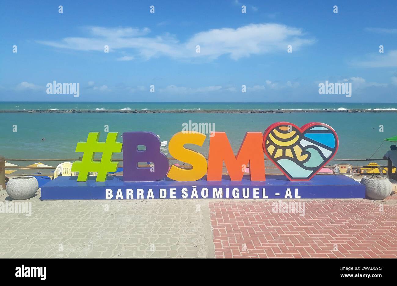 Maceió, Brasilien, 5. Oktober 2023. Barra de São Miguel Beach im Bundesstaat Alagoas im Nordosten Brasiliens. Stockfoto