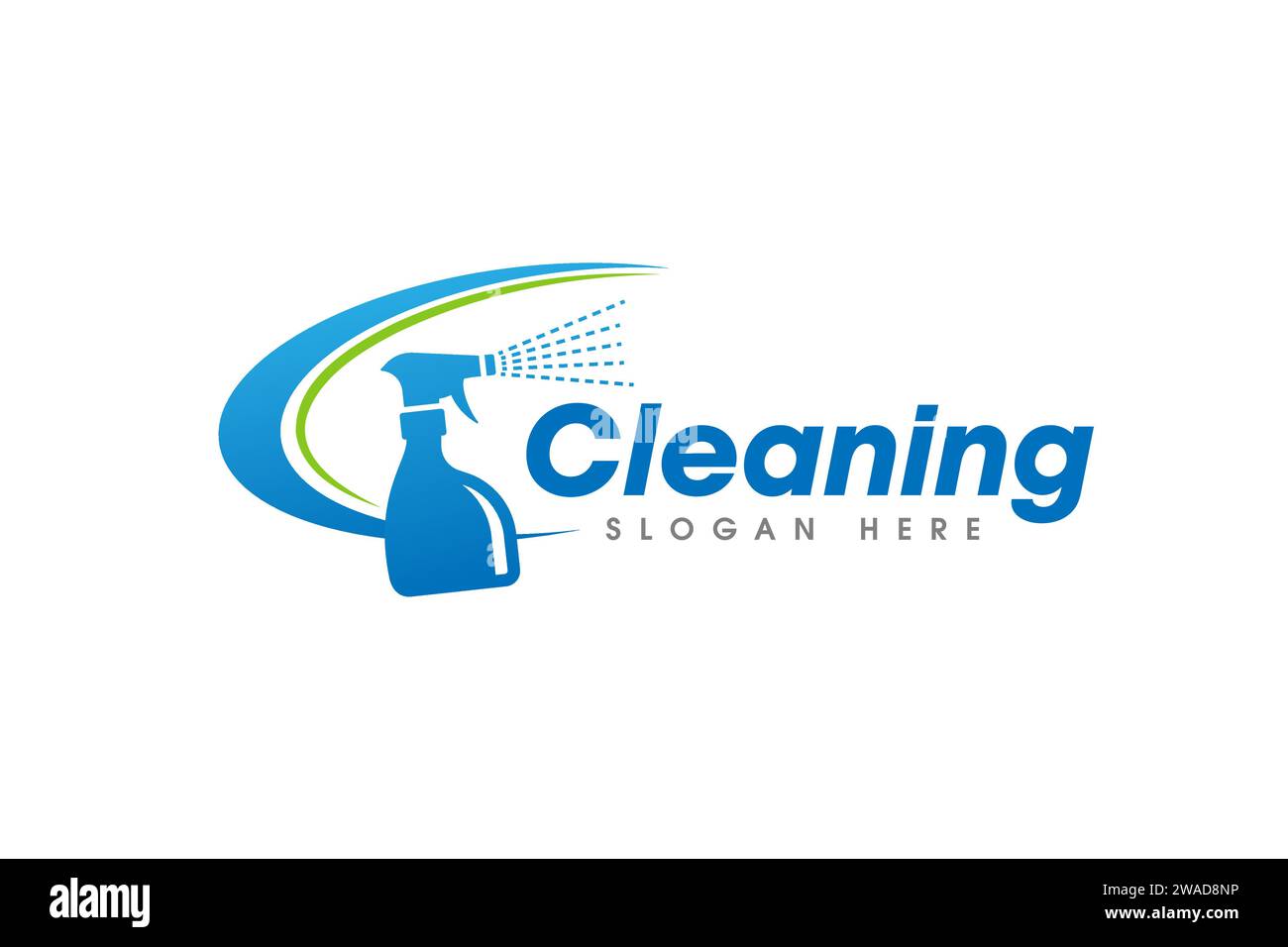 Cleaning Service Business Logo Symbol Design. Symbol für Reinigungsspray Vektor Stock Vektor