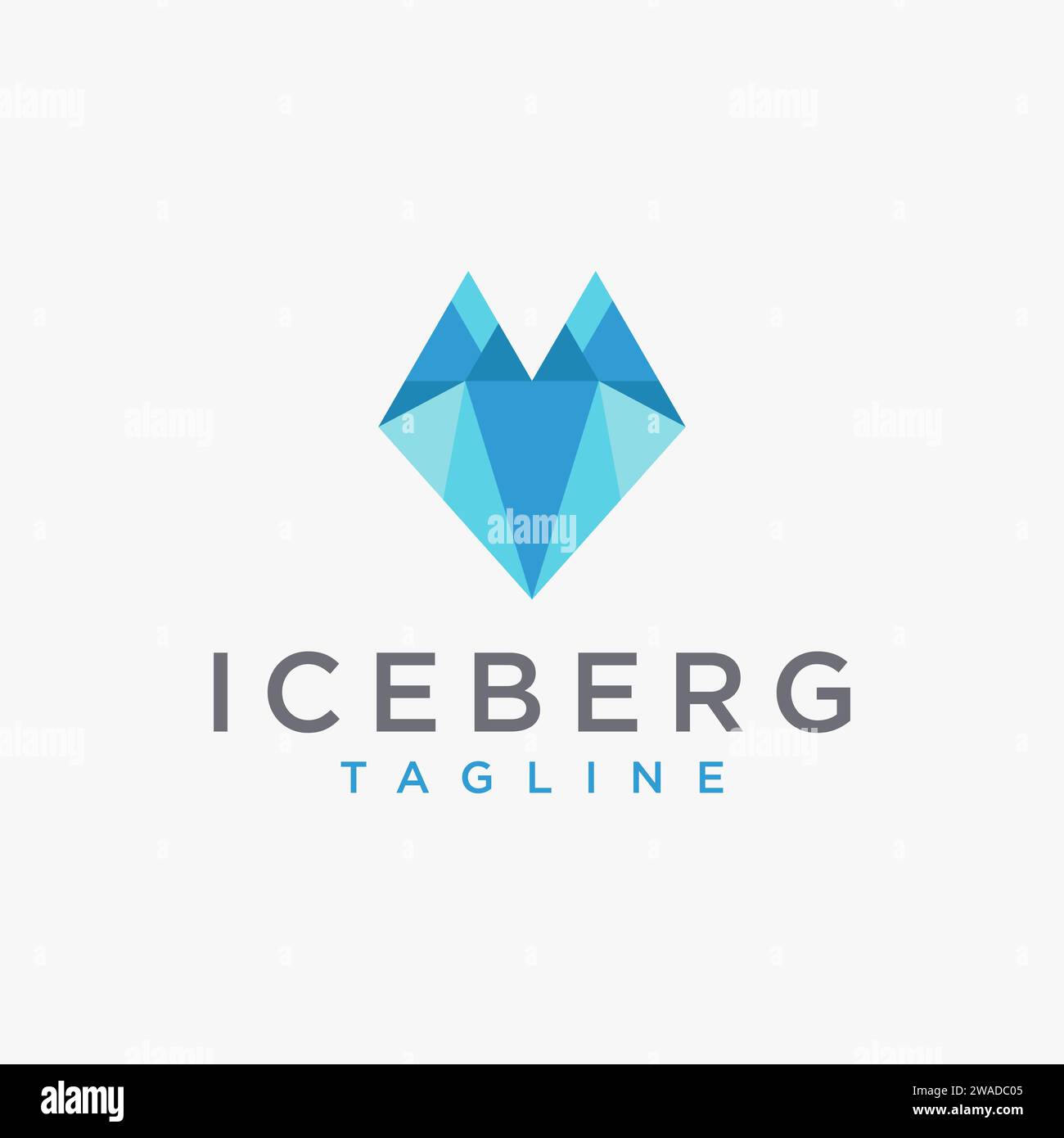 Abstraktes Modern Fuchs Iceberg Logo-Ikone inspiriert Stock Vektor