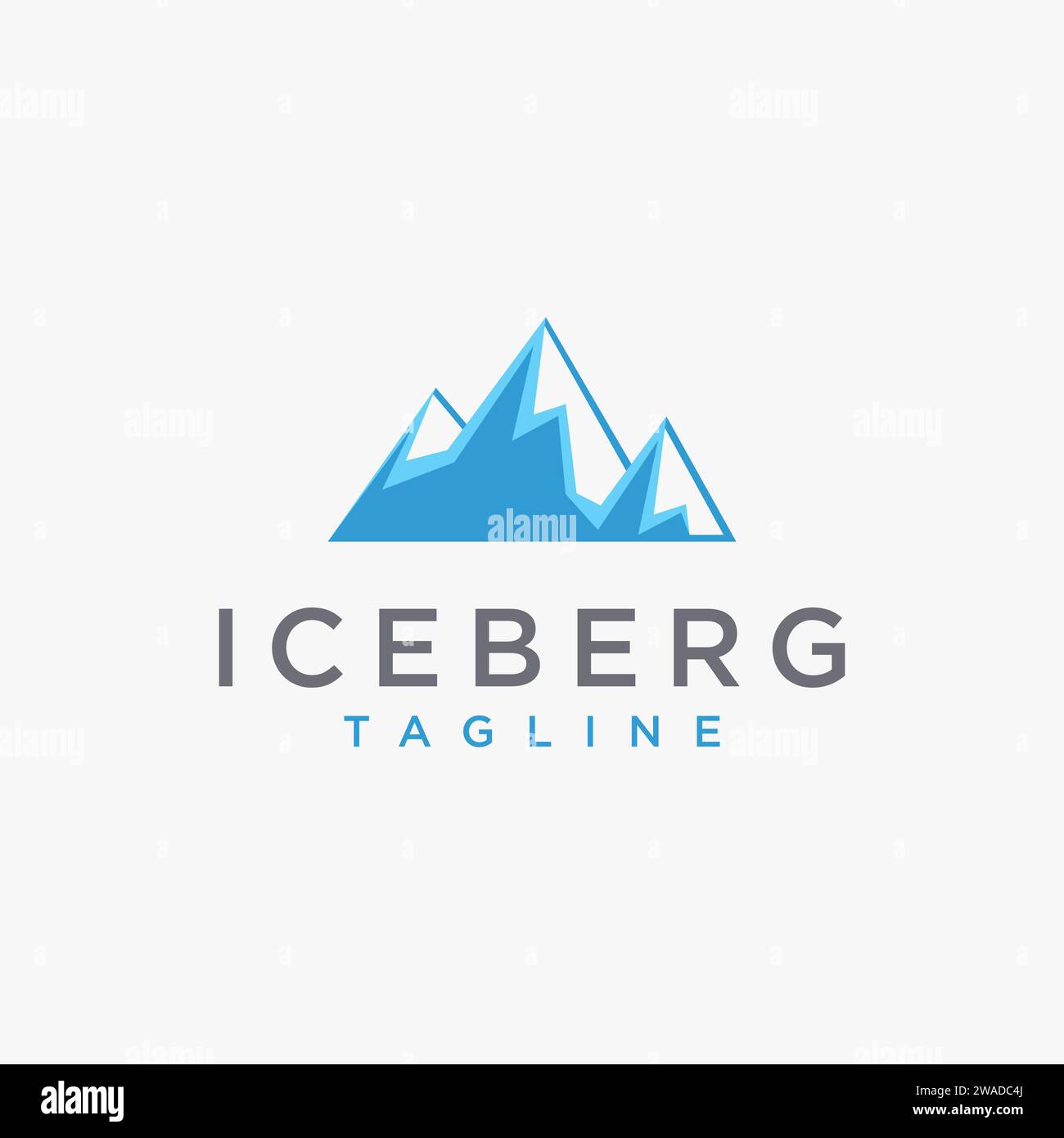 Abstrakte moderne Eisberg, Iceberg Logo Icon Vektorvorlage auf weißem Hintergrund Stock Vektor